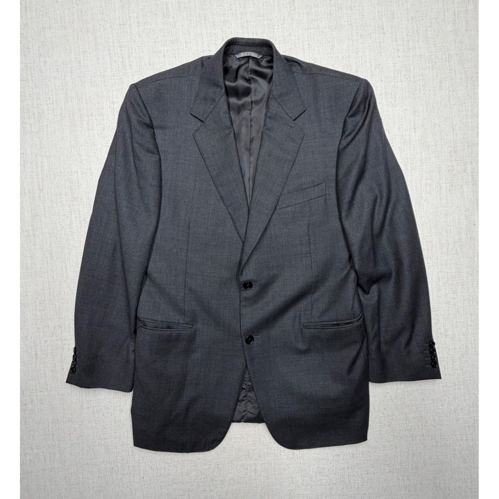 Canali Mens Charcoal Grey 100% Pure Wool 2-Button Blazer Sport Coat Italy 52R